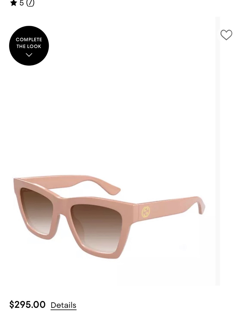 Gucci Minimal Cat Eye Sunglasses, 54mm, Blush Pink